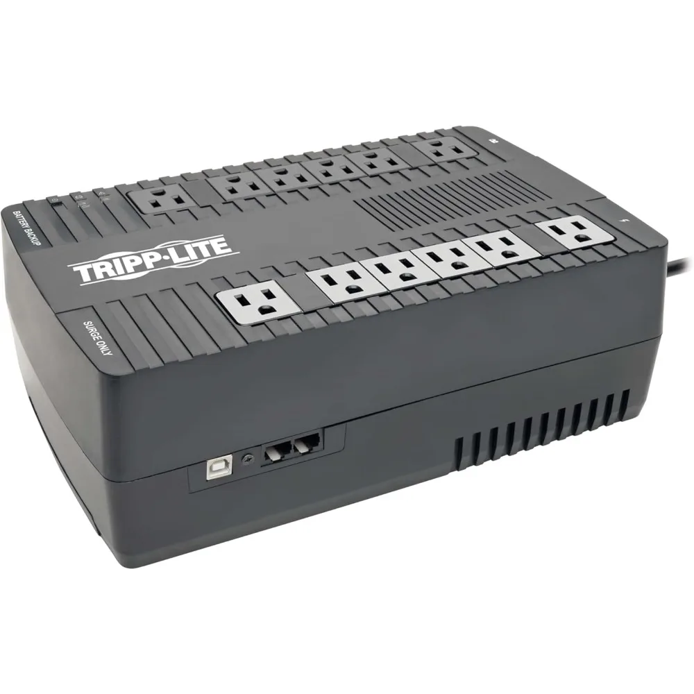 900VA UPS Battery Backup Surge Protector AVR Automatic Voltage Regulation 12-Outlet Uninterruptible Power Supply