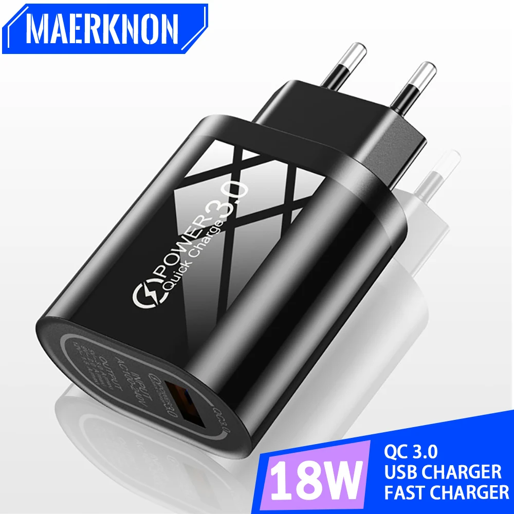 

18W USB Charger Quick Charge 4.0 3.0 Fast Charger US EU Plug USB Adapter Supercharger For iPhone 11 X XR XS 8 Xiaomi Mi 9 Tablet