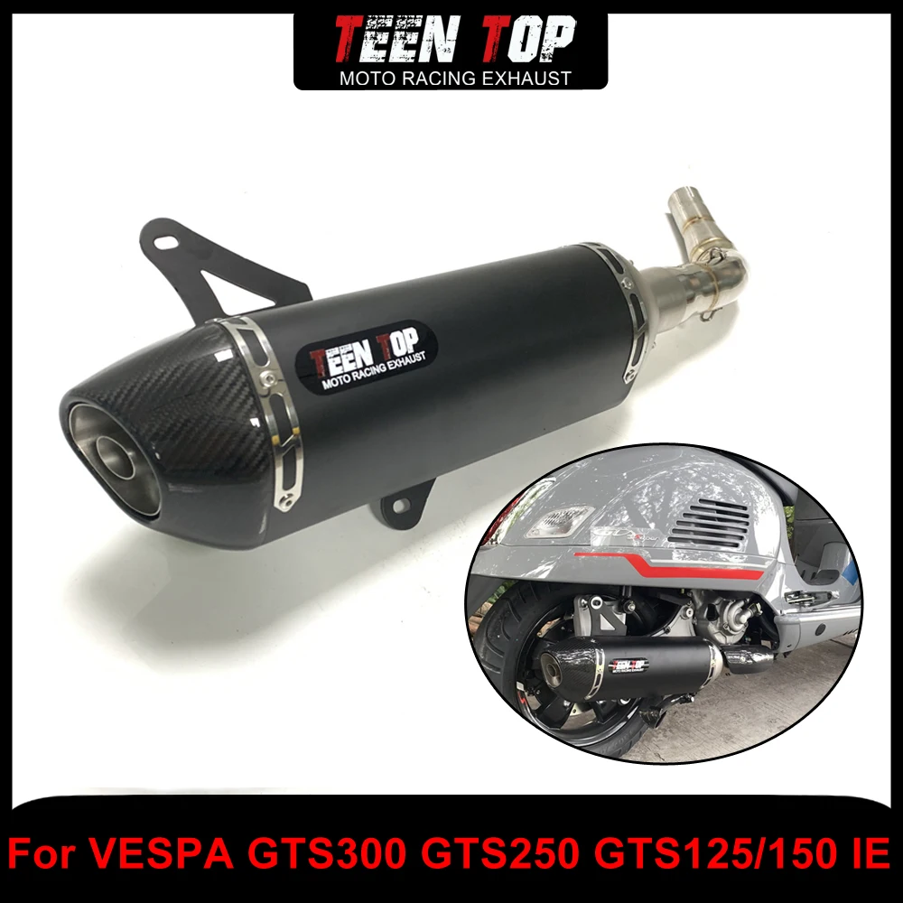 

GTS125/150 IE Stainless Steel Full Exhaust Systems For Vespa GTS300/250 GTV250/300 Exhaust Elbow Muffler GTS 300 2008-2022