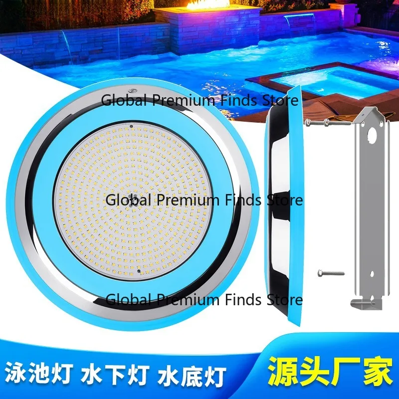 12V Wall-Mounted Submersible LED Underwater Pool Light Colorful Stainless Steel Hanging Pool Spotlight With Remote Control