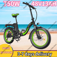 HD-C1 Electric Bike 750W Motor 48V13AH Removable Lithium Battery Electric Bicycle 20 Inch Tire Adult Mountain Fold Electric Bike