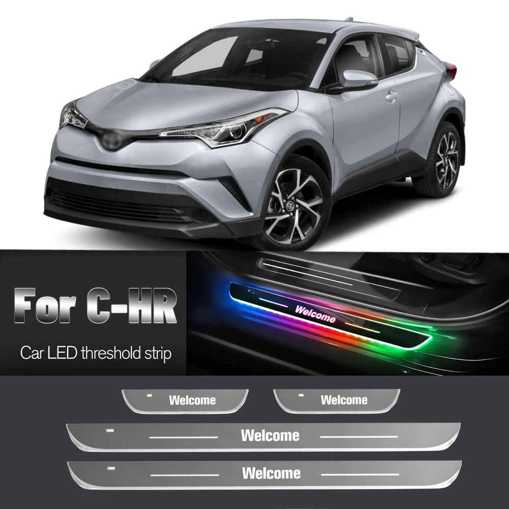 

Car Door Sill Light For Toyota C-HR CHR C HR 2016-2023 2017 2019 Customized Logo LED Welcome Threshold Pedal Lamp Accessories