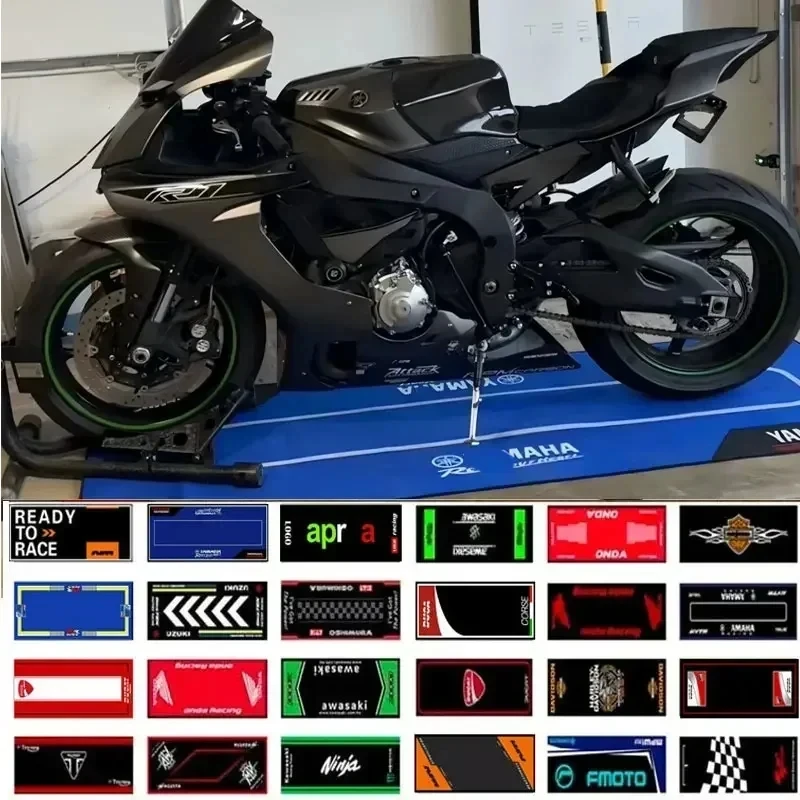Tapis d'exposition de Moto, tapis de sol de travail, de Garage, de course, de véhicule électrique, d'entrée, antidérapant, pour chambre à coucher