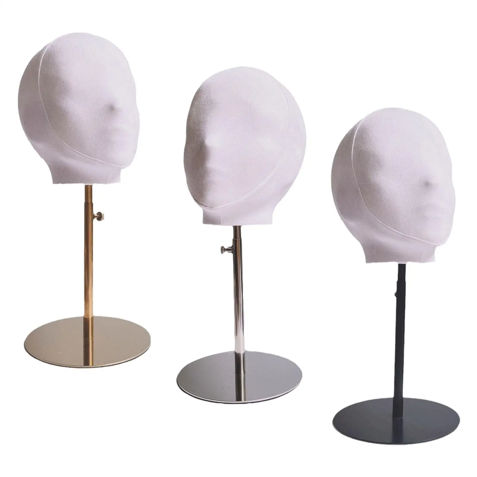 Mannequin Head Model Wig Display Head Manikin Head Multifunctional Wig Holder Hat Display Stand for Wig Glasses Jewelry Salon