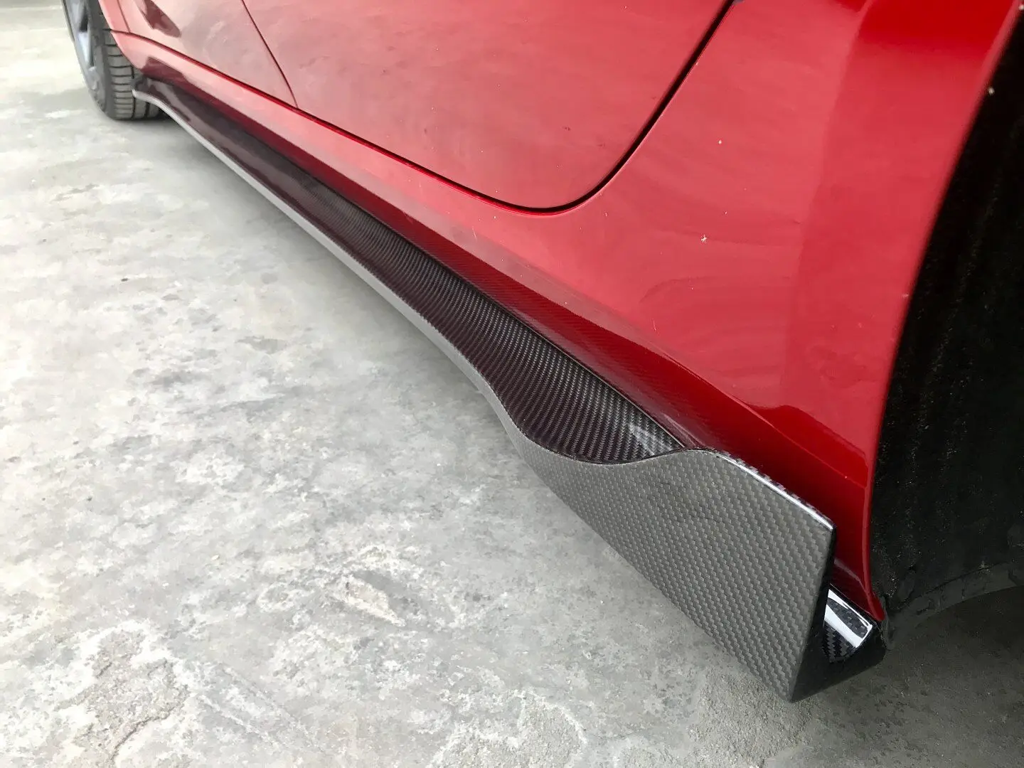 carbon! new for model 3 full set body kit carbon material side skirt for TSL car parts   for side bumper model3