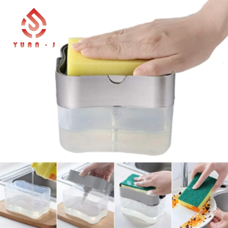 

Kitchen Detergent Press Portable Soap Dispenser Soap Dispenser Pak Sponge Caddy Dishwashing Pot Soap Dispenser Cleaning Tool