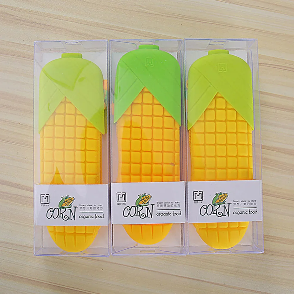 Imagem -03 - Silicone Simulação Corn Pencil Case Impermeável Kawaii Coreano Papelaria Bolsa Presente das Meninas Bonito Material Escolar