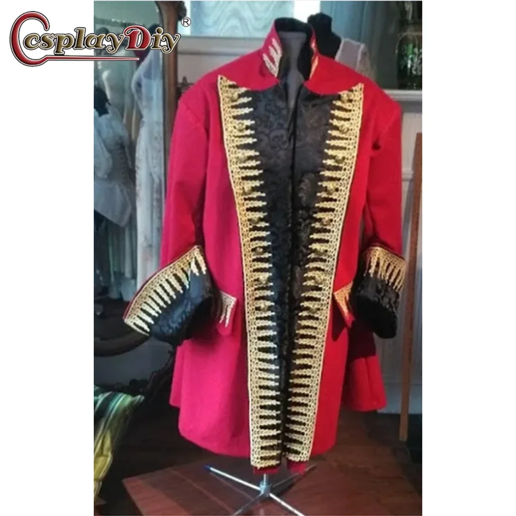 

Cosplaydiy Captain Hook Cosplay Jacket Coat Renaissance Pirate Coat Charming Prince Top Coat Costume Men Vintage Ball Gown