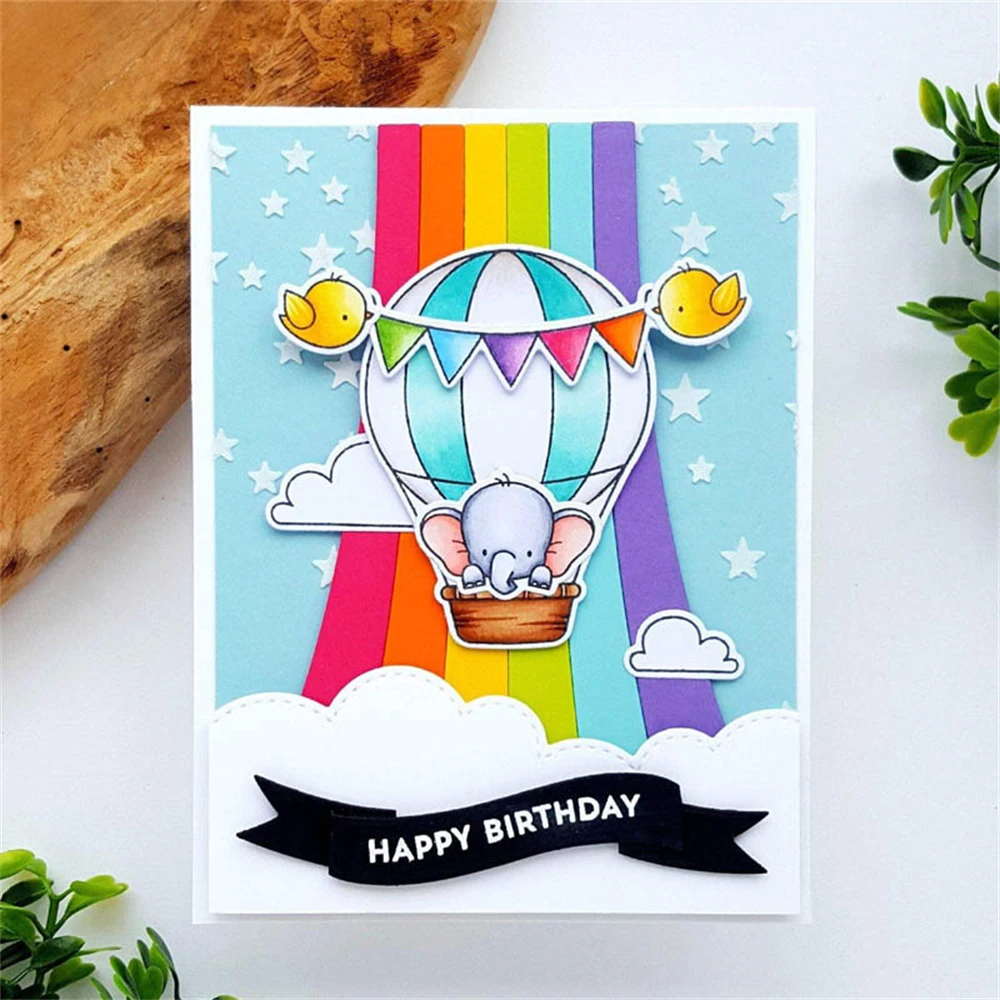 Up in the Air Transparent Clear Stamps and Cutting Dies For DIY Craft Making Card Photo Album Scrapbooking Decoration Template