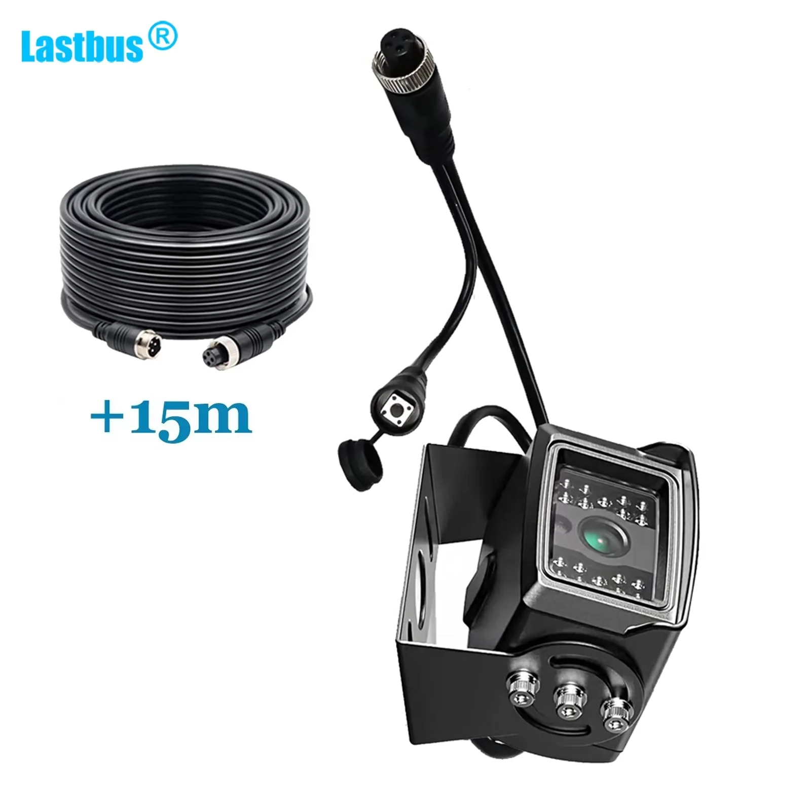 

Lastbus Rear View Reverse Backup Camera 4PIN 1080P 720P 480P 18 IR LEDs 12-24v For Truck Rv MDVR / AV Screen / AHD DVR Monitor