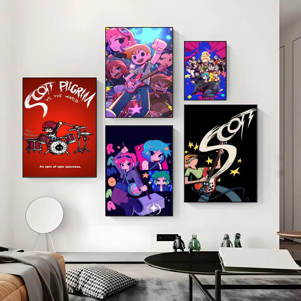 Scott Pilgrim Vs The World Poster Paper Print Home Living Room Bedroom Entrance Bar Cafe Art Painting Decoration