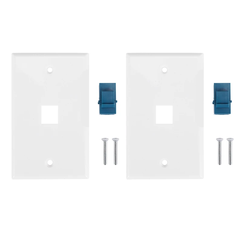 

Настенная панель Ethernet ABDE-2-Pack, лицевые панели линейного соединителя RJ45 Cat6 «мама-мама»
