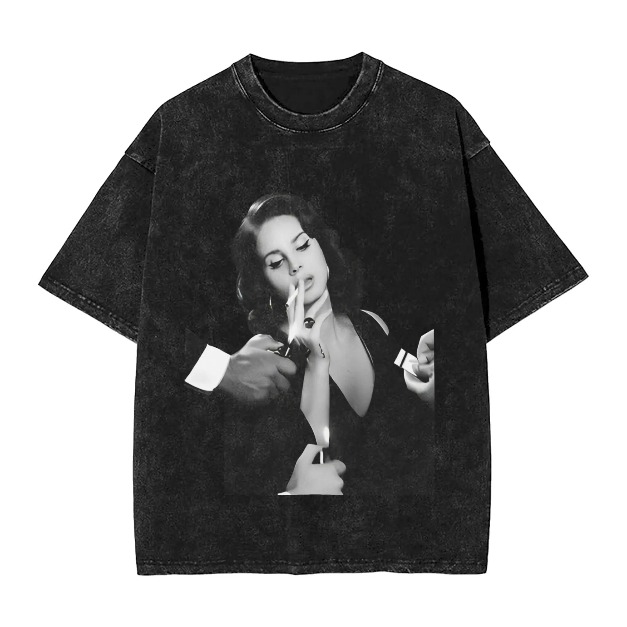 

Singer Lana Del Rey T Shirt Summer Vintage T Shirts Casual Popular Tshirt For Men Short-Sleeve Design Tees