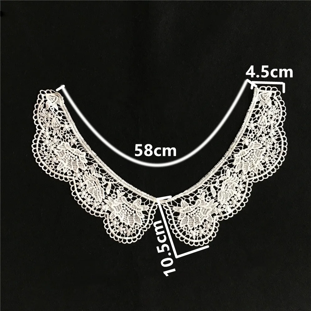 White exquisite lace decorative flowers sewing ladies fake collar embroidery garment fabric with DIY supplies accessories