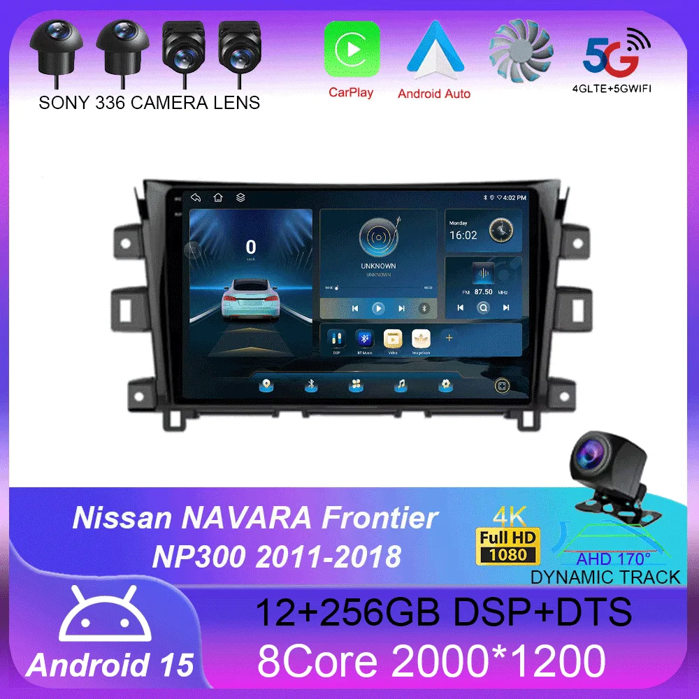 

Android 15 Carplay Auto Car Radio For Nissan NAVARA Frontier NP300 2011-2018 Stereo Multimedia Video Player GPS 360 Camera Audio