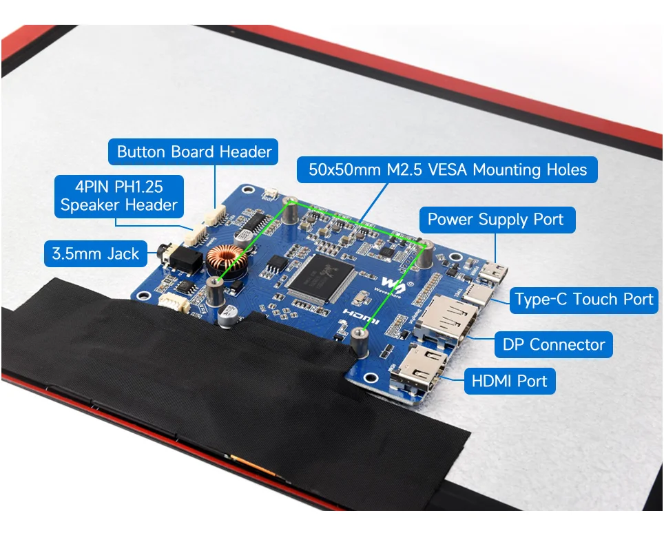 Display LCD a colori da 14 pollici 2K 2160x1440 Touch screen capacitivo Interfaccia HDMI/Tipo C/DP per Raspberry Pi/Jetson/PC