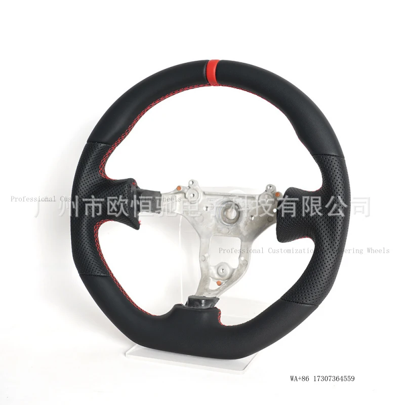 Cross-border bestseller: Full leather car steering wheel modification with red positioning lines for Nissan R34 99-03 models