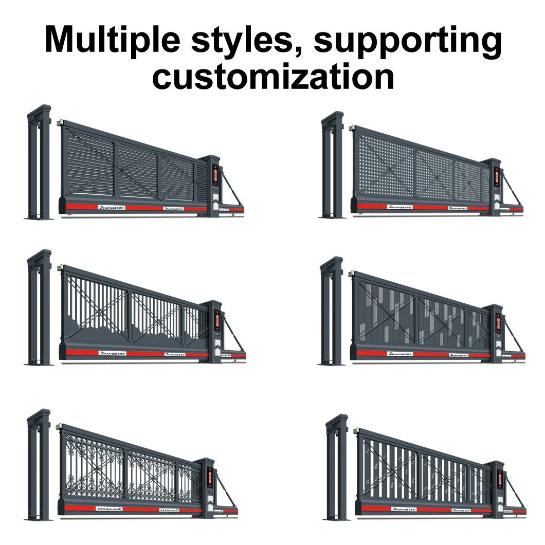 تخصيص في الهواء الطلق مدخل درب السلامة البوابة الرئيسية التجارية التلقائي سياج ناتئ تعليق الباب #4