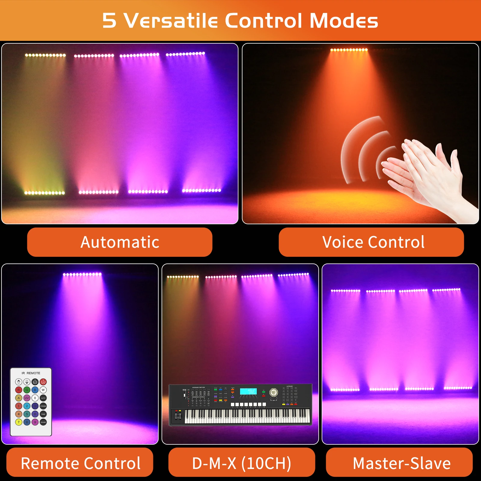 Datewink 72W 12LEDs Wall Washer Lights RGBWA+UV Battery Stage Lighting Remote Control DMX512 For Disco DJ Wedding Party Building