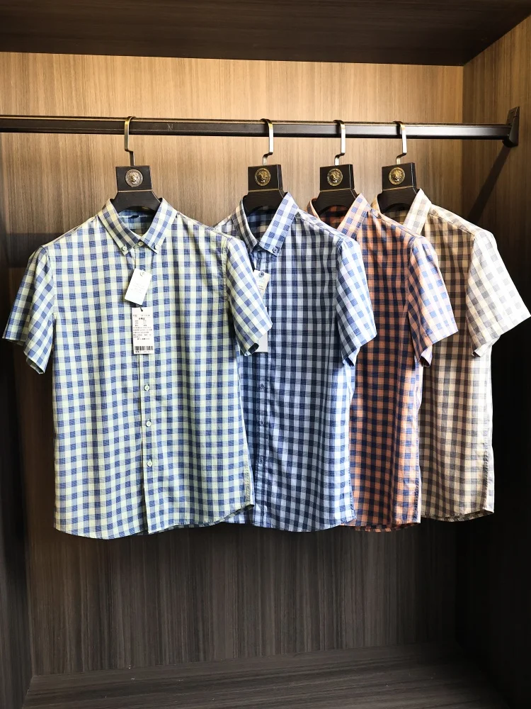 

Men's Business Commute Summer Shirt Short Sleeve Mixed Fiber Comfortable Standard Fit Fashion Urban Style Breathable Button up