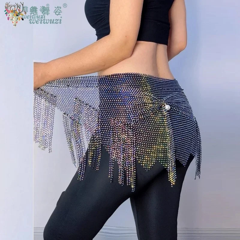 벨리 댄스 연습 액세서리 여성용 패셔너블하고 귀여운 리본 AB 스톤 벨트 성인 및 어린이용 오리엔탈 댄스 벨트