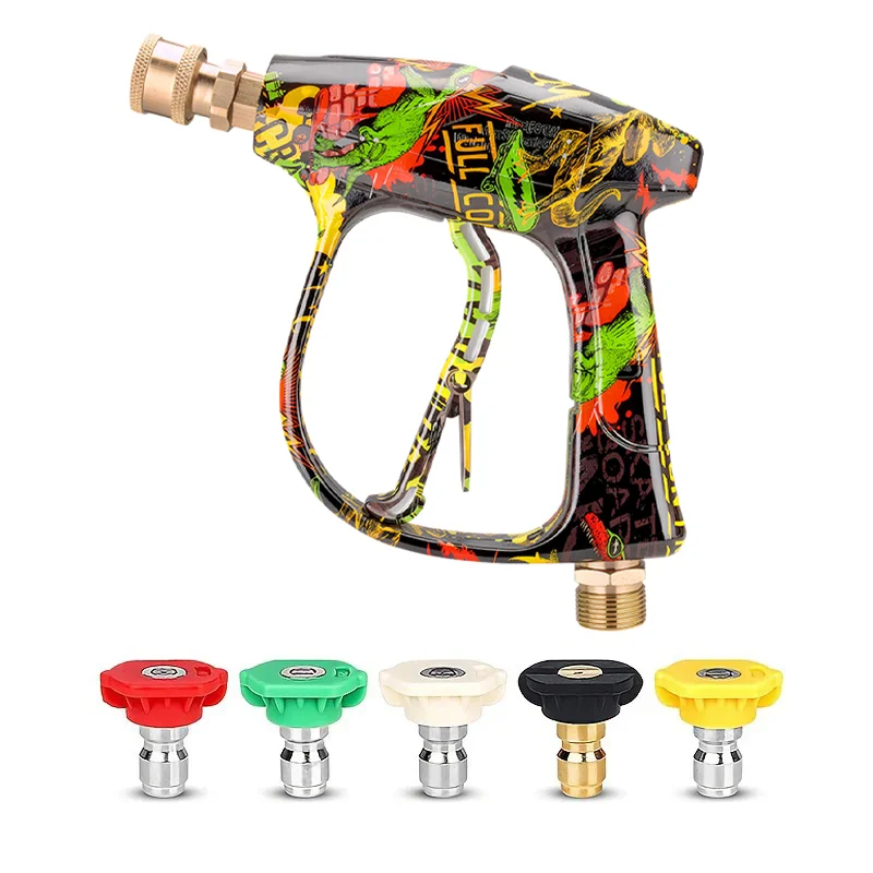 2026 New Colored Painted Car Wash Gun, Professional Nozzle Matching Set, High Pressure Design, Easy to Carry and Use for Daily