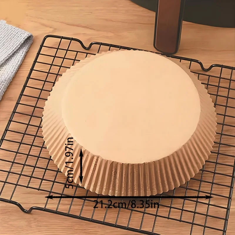 50/100Pcs Air Fryer Disposable Paper Non-Stick Airfryer Baking Papers Round Air-Fryer Paper Liners Paper Kitchen Accessories view 6