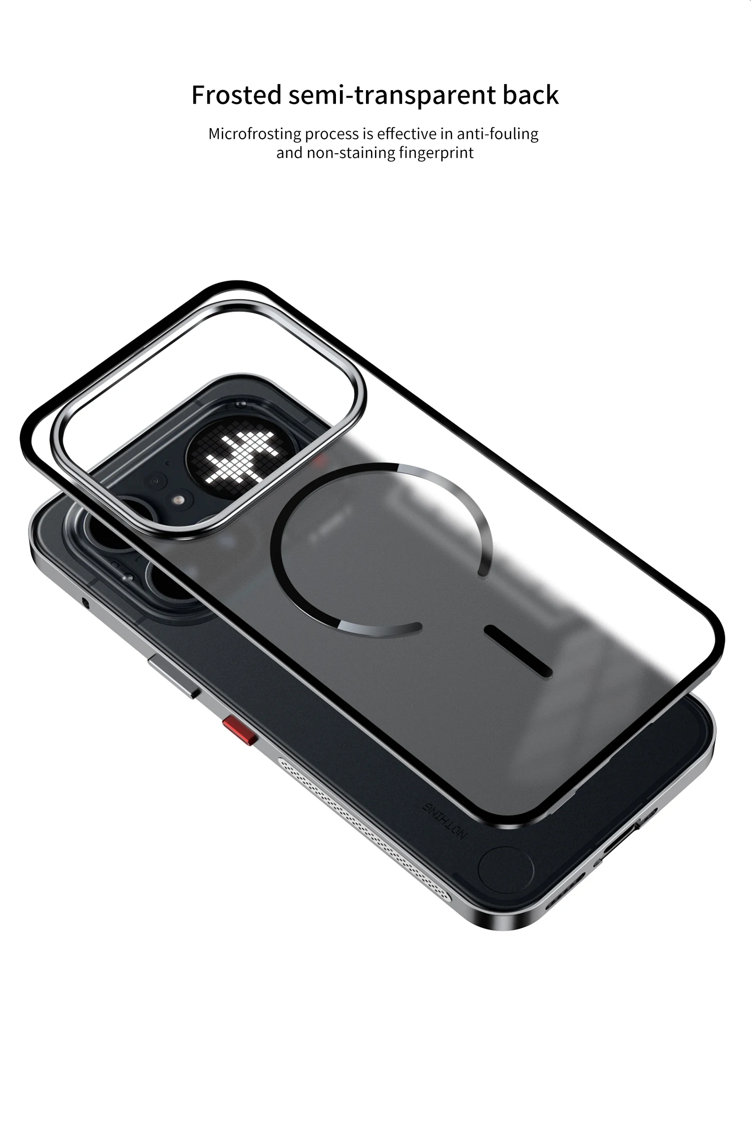 Für Nothing Phone 4a Pro 4apro: Mattierte Handyhülle mit magnetischem Metallrahmen, abnehmbar, für Magsafe, Aluminiumlegierungs-Schutzhülle. – Detail 7