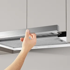KICHPOWER 60 cm 400 m3/h A+++ LED-Licht, 2 Filter, geräuscharm, Speicherfunktion, spülmaschinenfester Dunstabzugshaube, Teleskop-Dunstabzugshaube – Detail 5