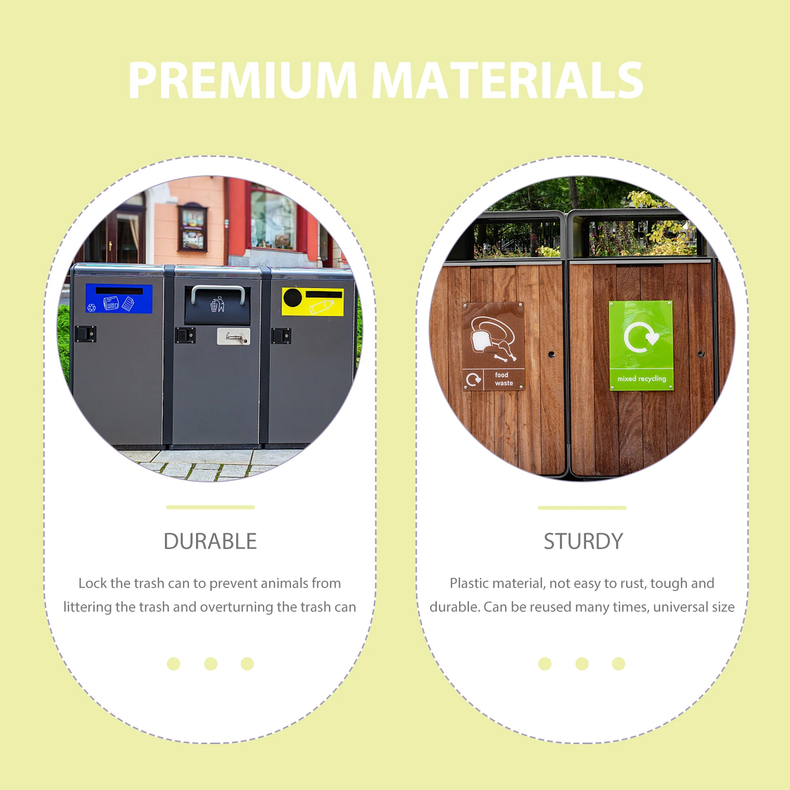 

TrashCanKey Lock StainlessSteel Bin PreventAnimals TriangularPlastic SecurityKey UniversalSize OutdoorDurable Tough Reusable