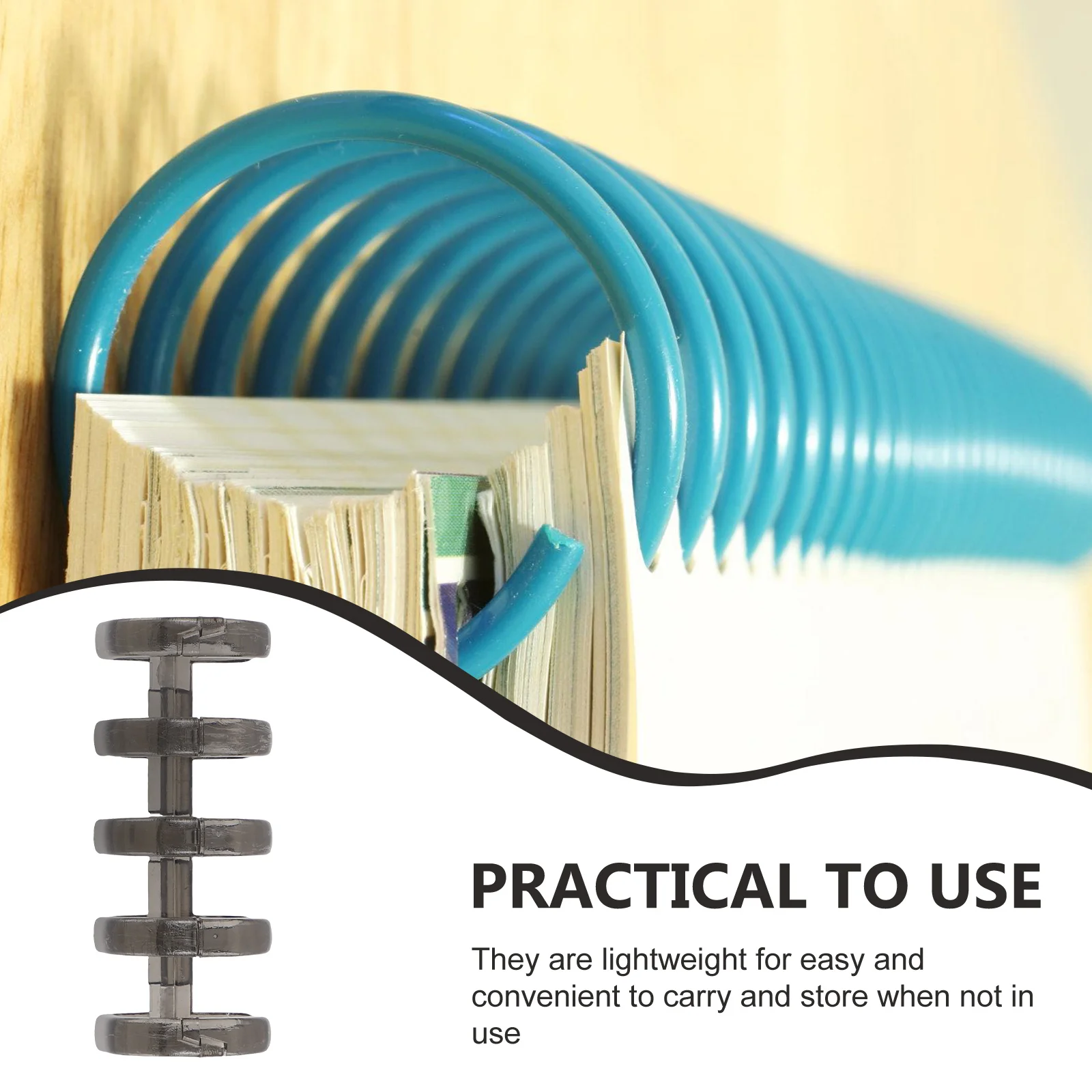 10 Pcs 5-hole Binder Rings Spiral Binding Coils Loose Leaf Exquisite Notebook Plastic DIY