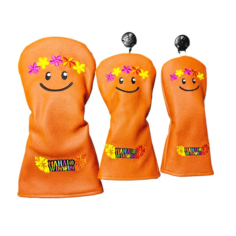 

Golf Driver HeadCover Club Head Protective Covers Orange Color Protector Golf Supplies