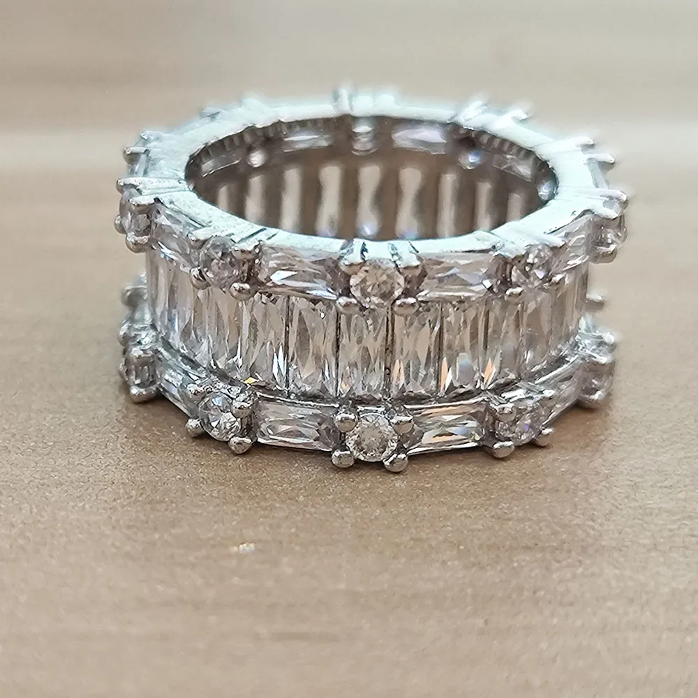 Size 8 Limited edition! Luxury Jewelry Micro Pave full Bling Cubic zircon Fantastic Luxury Ring For Party image 5