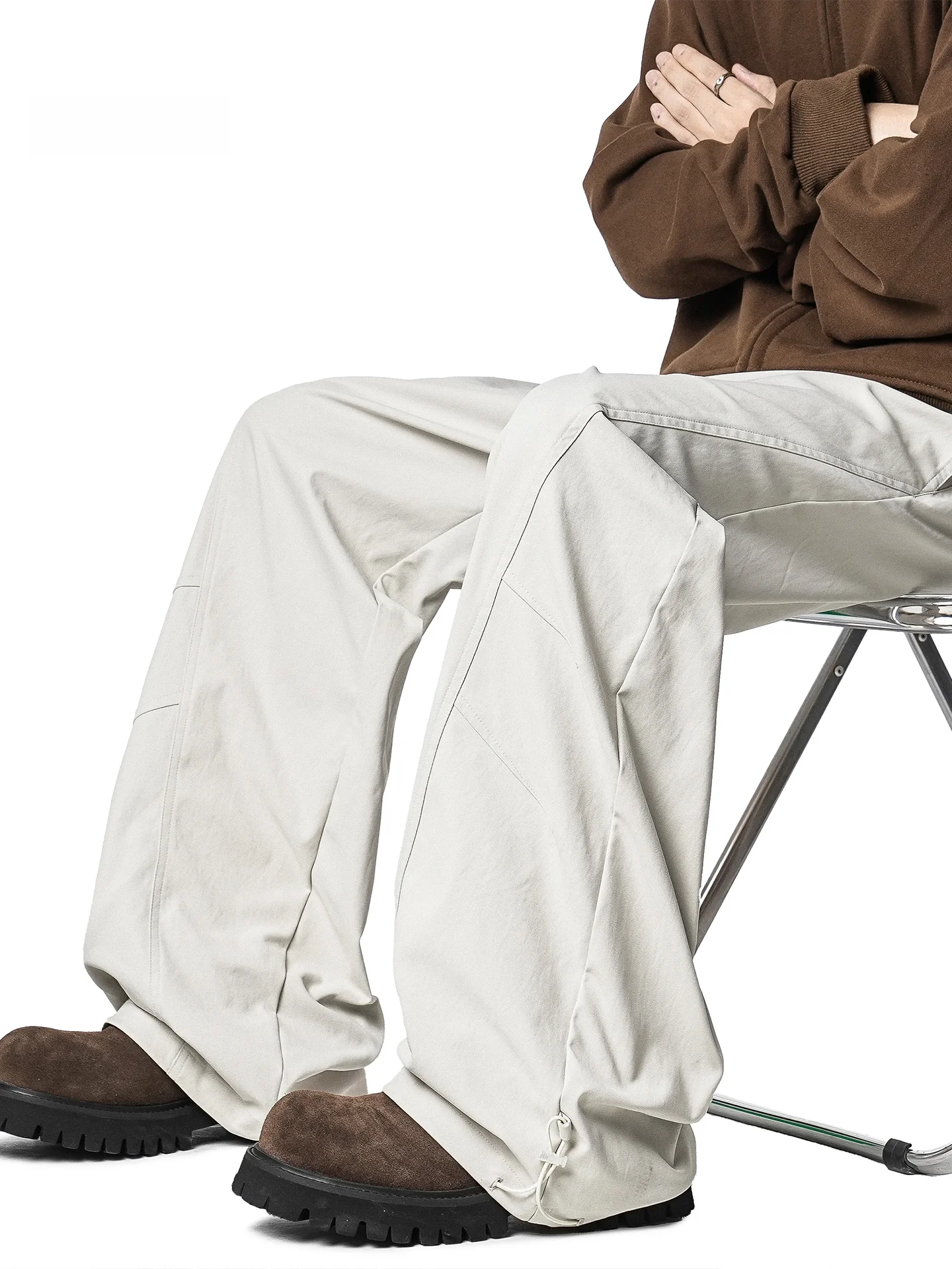 

American Sle Loose Fit Straight Leg Work Pants Men's Autumn Outdoor Sports Casual Trousers Qui Dry Paratrooper Pants