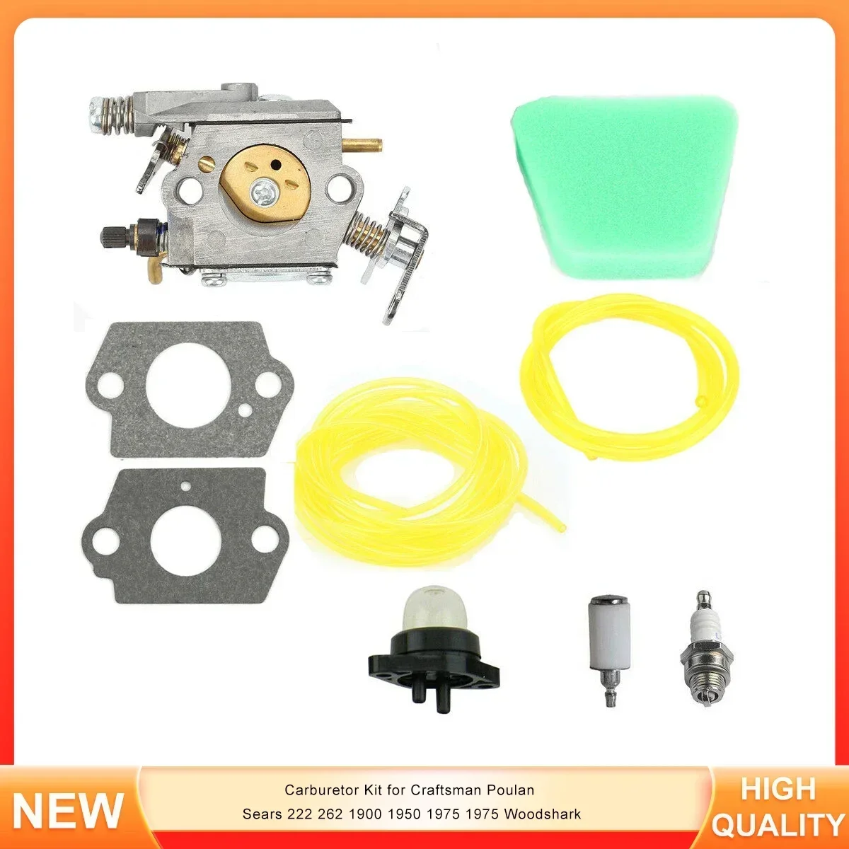 Carburetor Kit for Craftsman Poulan Sears 222 262 1900 1950 1975 1975 Woodshark