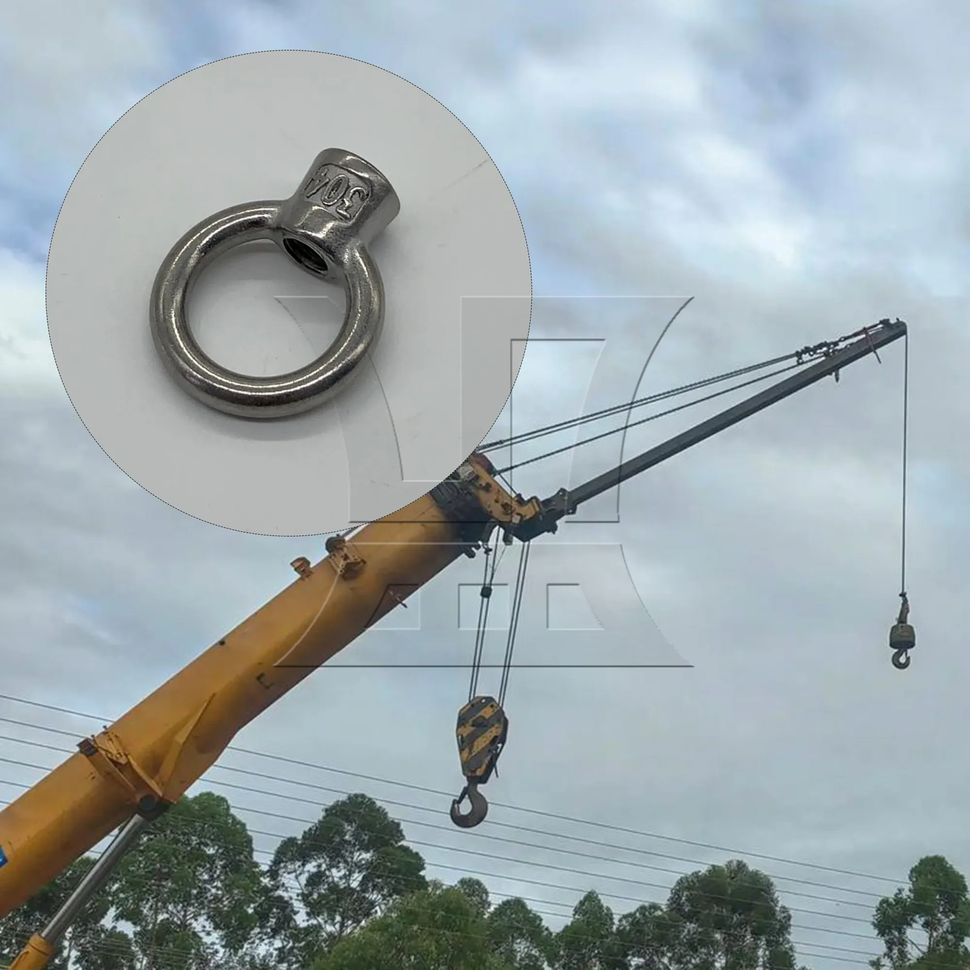 

CNBTR 1 Set Of 40 Pieces Stainless Steel Ring Eye Nut M8, Easy To Install, For Lifting Machinery