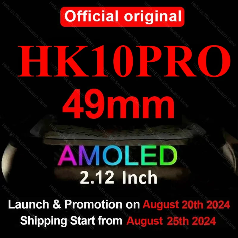 NEW HK10PRO Chat GPT AMOLED Smart Watch 45mm NFC Compass BT Call Smooth Touch Heart Rate Smartwatch Men Wome