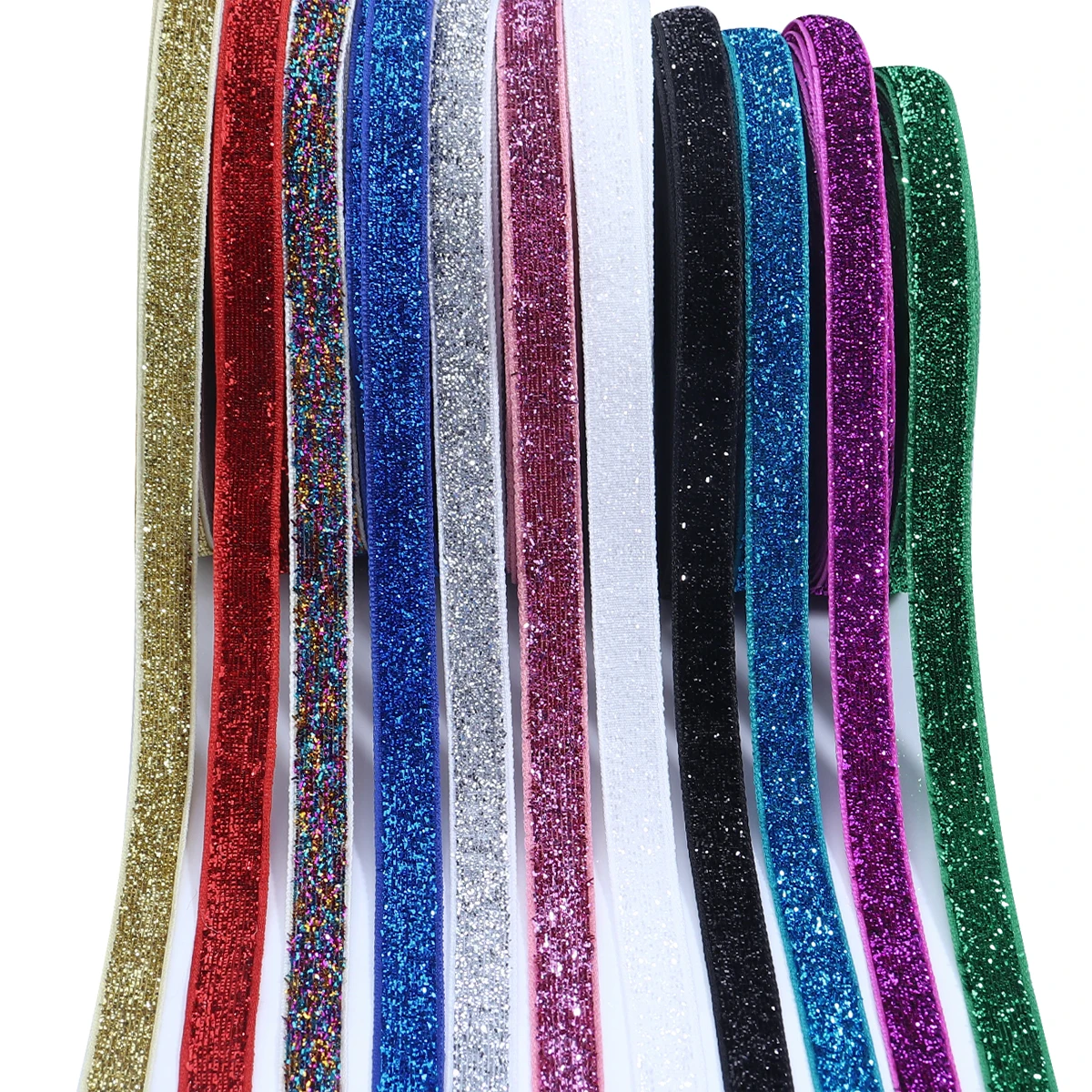 5–10 Yards Glitzerband, Hochzeit, Weihnachtsdekoration, handgefertigt, Geschenkverpackung, Schleife, DIY, Weihnachten, Basteln, Verpackung, Dekoration – Detail 4