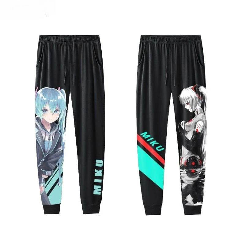 

Anime Hatsune Miku Jogging Sports Pants Teenagers Daily Sweatpants Hot Sales Casual Versatile The Four Seasons Men's Clothing