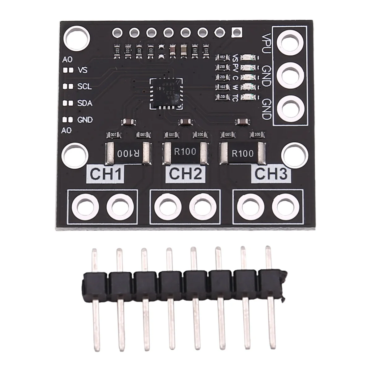 I2C SMBUS INA3221 Triple-Channel Shunt Current Power Supply Voltage Monitor Sensor Board Module Replace INA219 with Pins