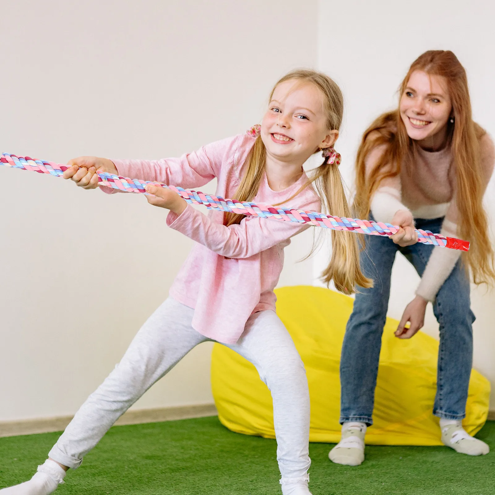 Tug of War Rope Twisted Cloth Long-Lasting Tug-of-War Game Cord for Family Outdoor Pulling Activities Tug of War Rope