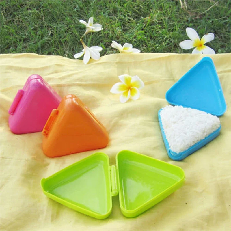 1PC Triangle Sushi Mold Onigiri Rice Ball Bento Press Maker Japanese Food Kitchen Tool Color Random Gadgets Mould