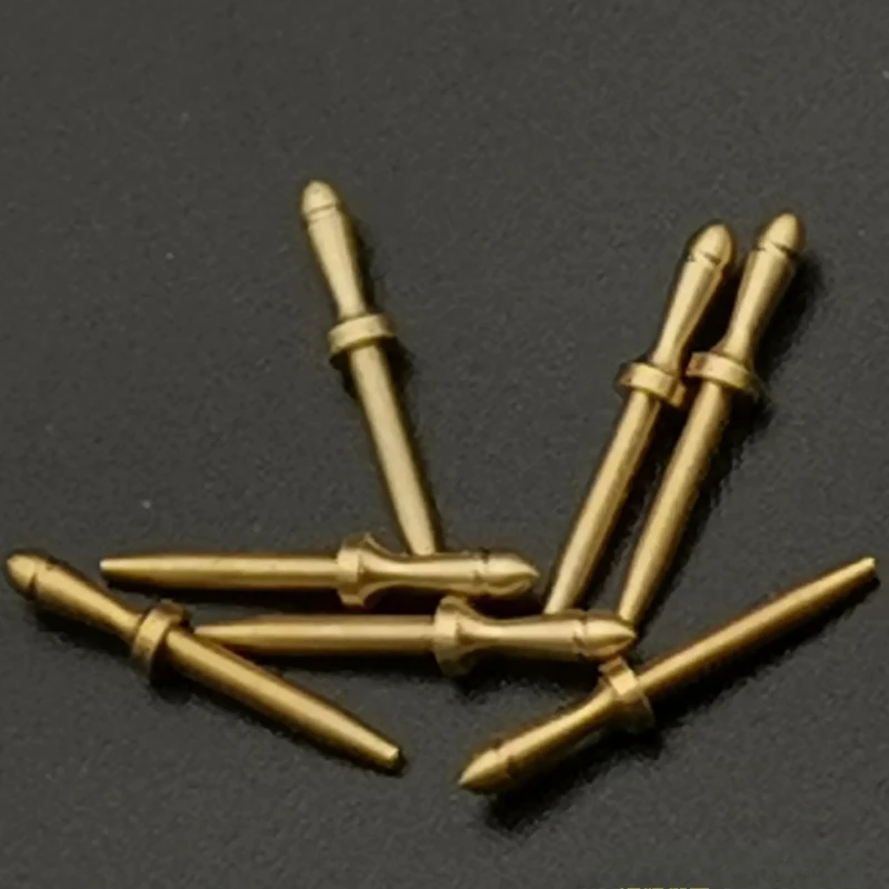 10PCS Dia 0.6/1/1.5mm Model Belaying Pin Brass Steering Wheel Spokes Miniature Rigging Fittings for Classic Sailing Ship Models