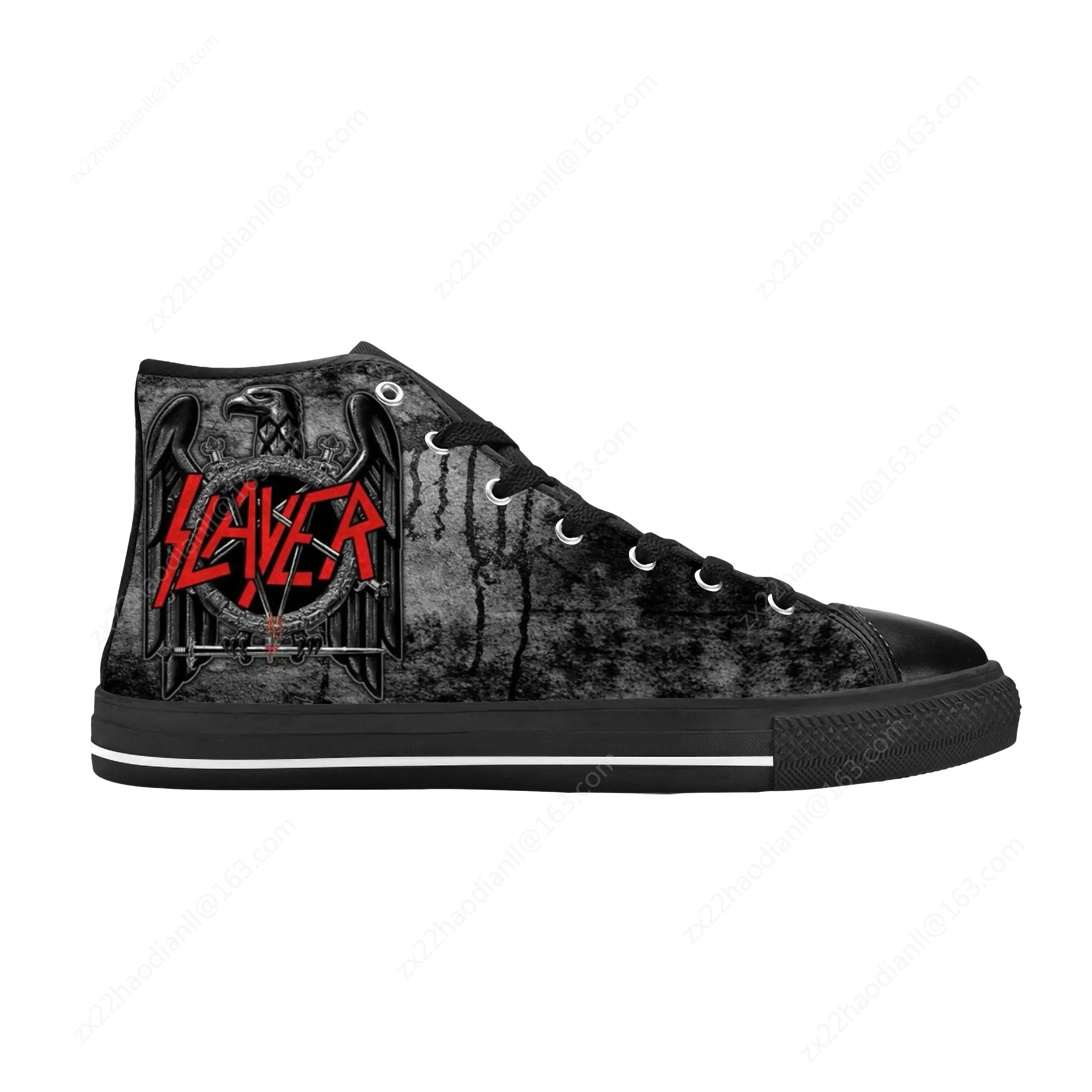 Heavy Metal Band Rock Music Singer Slayer Horror Casual Cloth Shoes High Top Comfortable Breathable 3D Print Men Women Sneakers