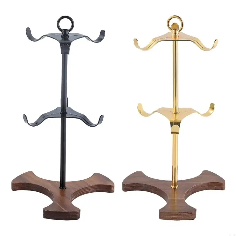 

Multipurpose Coffee Mug Tree With Nonslip Wooden Base Kitchen Counter Wine Glass Storage Drinkware Hanger A0KF