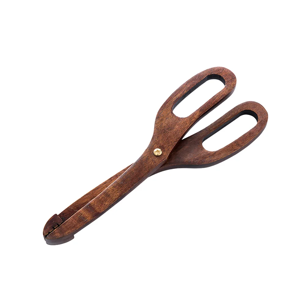 

Wooden Food Tongs Scissor Shape Kitchen BBQ Tools Fruit Salad Bread Clip Non Stick Safe Eco Friendly Wooden Kitchen Utensils