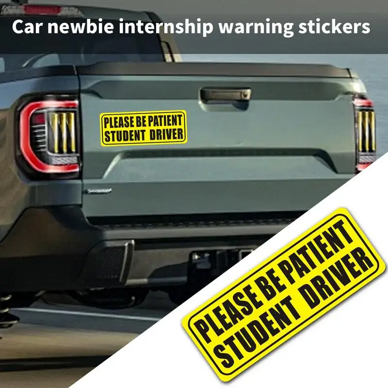 Student Driver Magnet Please Be Patient Student Driver Decal Reflective Novice Driver Sticker Please Be Patient Student Driver