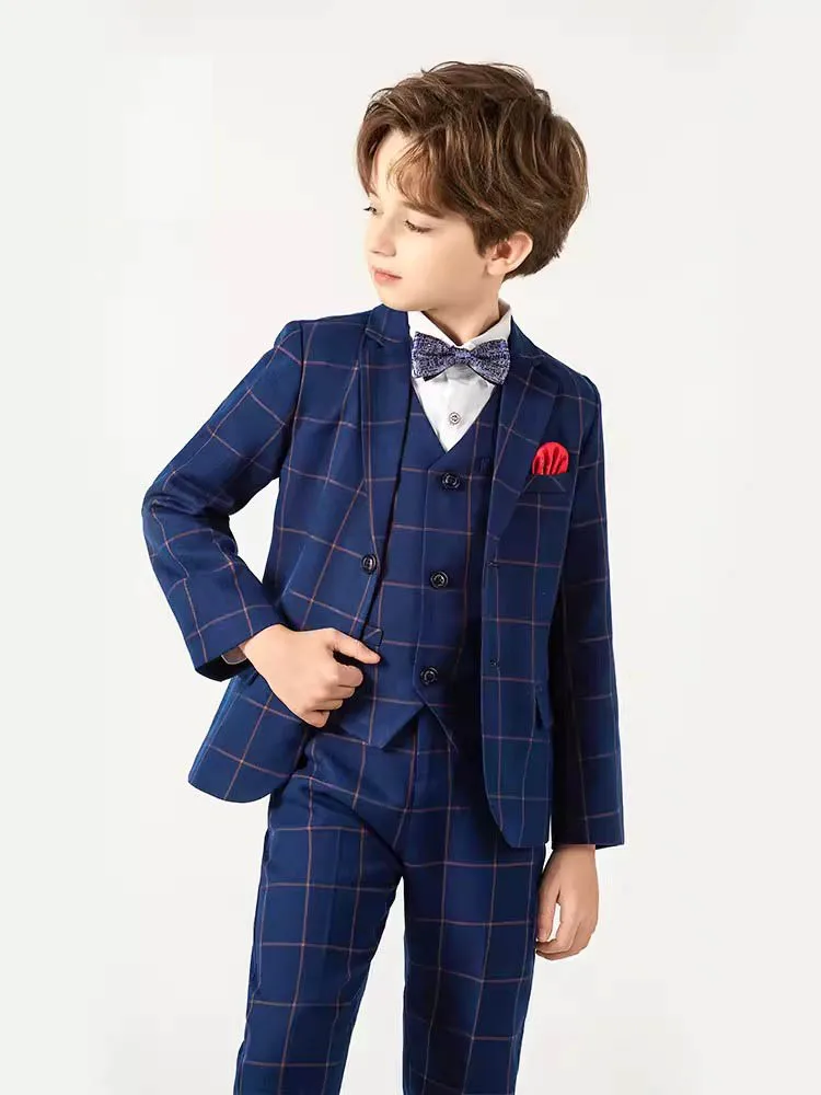 

2Yrs To 14Yrs Boys Suit For Wedding Teenager Kids Ceremony Tuxedo Dress Children Photograph Blazer Party Performance Costume