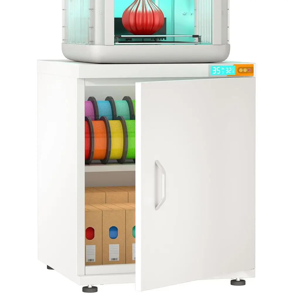 

Printer ilament Storage,Printer Stand,ilament uiication Cabinet Printing Sealing and Protection (White, 180L)