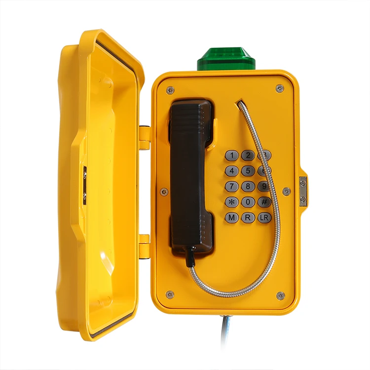 Weatherproof Phone with LED Light for Industrial Environment Emergency VOIP Telephone